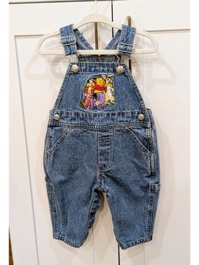 Disney Denim One-Piece Overalls with Winnie the Pooh Patch - Blue